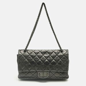 Chanel Black Quilted Aged Leather Classic 227 Reissue 2.55 Flap Bag